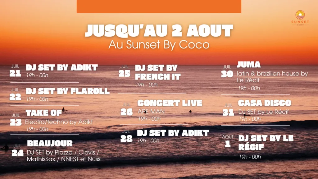 Programmation site dj - Sunset